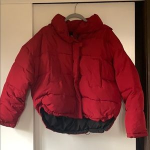 Urban outfitters red puffy jacket